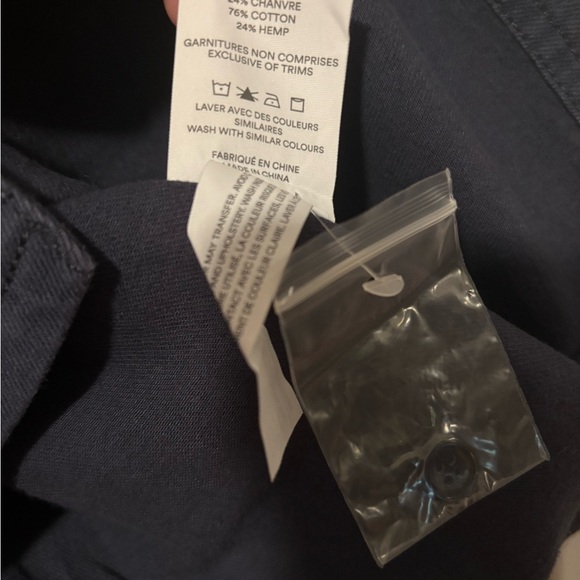 🌙 Frank and Oak Pocket Camp Collar Shirt – Midnight Navy, Men’s Medium (NWT) - Picture 6 of 8